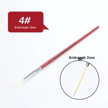 Japanese Ultra-Fine Nail Art Liner Brush Set: Wooden Rod Long & Short BJD Face Painting Brushes