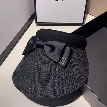 Japanese versatile anti-ultraviolet sunscreen artifact hat empty top straw hat female hair seaside Korean version hat topless sun hat One Size хаки