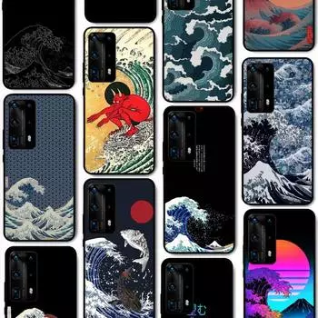 Чехол для телефона Japanese Wave Anime Dragon для Huawei P50 P40 E P30 P20 Pro P10 Lite P Smart Y6 Nova3E Honor10 Huawei P10
