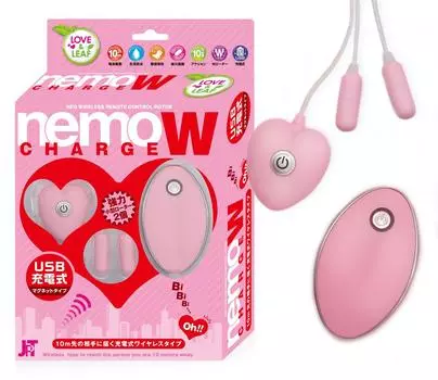 JAPANTOYZ nemo W Перезаряжаемый пульт дистанционного управления с двумя роторами Розовый ~Love&Leaf~
