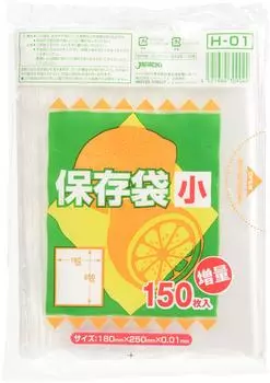 Japax Storage Width 18cm x Height Thickness 150 For storing food and organizing small items Bags, Translucent, 25cm, 0.010mm, pieces, H-01