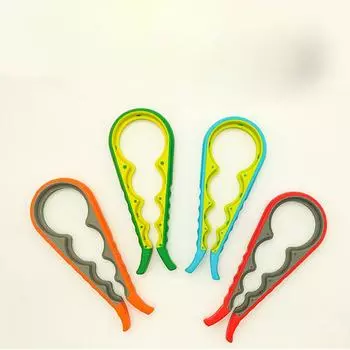 Jar Openers Easy Grip Wrench 4 in 1 Handy Save Strength Can Beer Bottle Cap Openers Lid Twist Off Tools Portable Kitchen Gadgets красный
