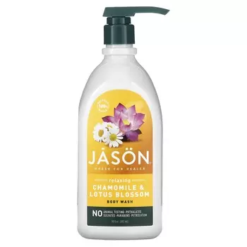 Jason Natural, Body Wash, Relaxing Chamomile & Lotus Petal, 30 fl oz (887 ml)