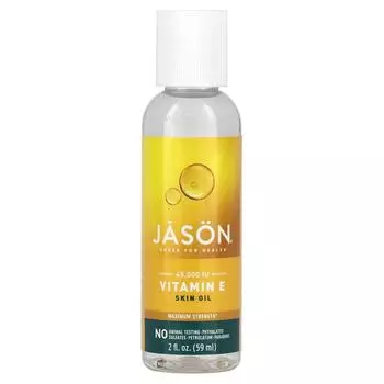 Jason Natural Чистое натуральное масло для кожи Максимальная сила витамина Е 45000 МЕ 59 мл 2 жидких унции, 45 000 МЕ_2 жидких унции, 1 единица, 59 мл