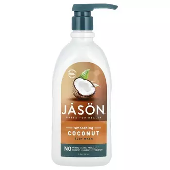 Jason Natural, Разглаживающий гель для душа, кокос, 30 жидких унций (887 мл)