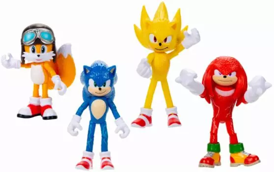 Jax Pacific Sonic the Sonic VS Knuckles 4-дюймовая фигурка серии набор тел Power Sonic Flight Cap Tails Electric Power Knuckles Super Overseas фильм