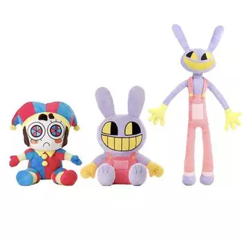 Jax Plush Удивительный цифровой цирковой клоун Мягкая игрушка Удивительный цифровой цирк Цифровой цирк Понми Помни Кролик Кукла Мягкие игрушки