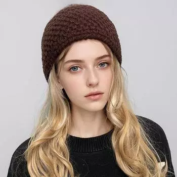 JAYSCE шерстяная шапка зимние шапки женские лыжные шапки женские вязаные шапки для отдыха рыболовные шапки коричневый