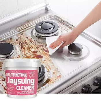 Jaysuing Многоцелевая чистящая паста для раковины, кастрюли, днища варочной панели, стойкого масляного пятна, накипи, удаления ржавчины, чистая паста 300g