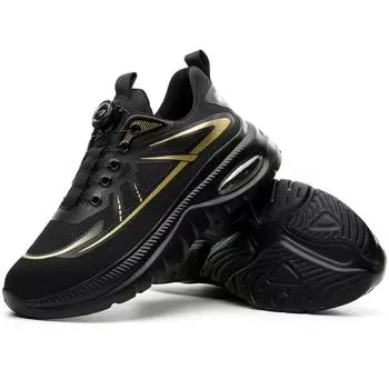 JB272 Новые защитные ботинки для улицы, износостойкие, дышащие, альпинистские, мужские, черные, с вращающимися кнопками, спортивная обувь 40 чёрный