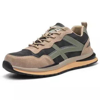 JB669 Hot Selling Steel Toe Sneaker Boots Anti-Slip Wear Resistant Lifting Construction Work Labor Safety Shoes 38 серый