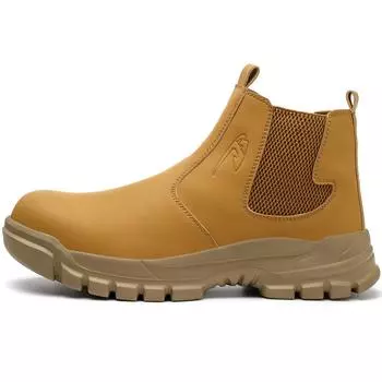 JB680 Quality Construction Safety Boots Breathable WorkSafe EVA Anti-Smashing Anti-Puncture Factory Leather Upper Safety Shoes 40 чёрный