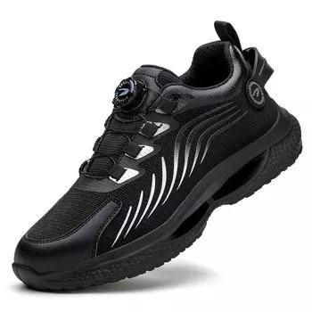 JB7916 Hot Selling Factory Price Anti Slip Waterproof Mesh Steel Toe Fashion Black Safety Shoes 40 чёрный