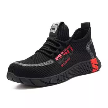 JB792 Hot Sale Fashion Safety Shoes High Quality Lightweight Anti-Smash Protection Steel Toe Safety Shoes 40 красный