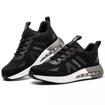 JB9192 Low Price Industrial Safety Shoes Breathable Lightweight Anti Smash Protective Boots Black Summer Men s Sports Shoes 40 чёрный