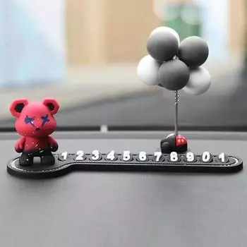 JB Auto симпатичный номерной знак для парковки автомобиля, красный медведь, 1 шт., корейский автомобильный аксессуар