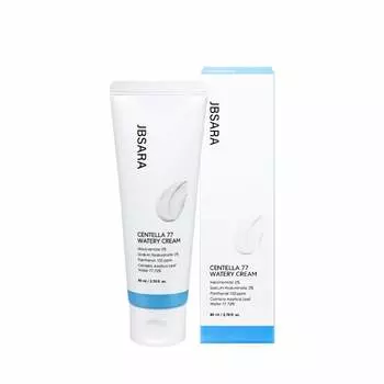 JBSARA CENTELLA 77 Watery Cream Ниацинамид 5% Гиалуронат натрия 2% Пантенол 100 ppm Вода из листьев центеллы азиатской 77,72% 80 мл (3 варианта) 1PCS