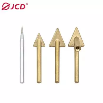 JCD 4 шт. жала паяльника для ремонта меди треугольные сглаживающие головки сварочные наконечники для сварки железа и пластика сменные наконечники для сварки