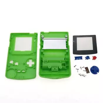 JCD Пластиковый игровой корпус, чехол для игровой консоли Gameboy Color GBC, корпус с кнопками, наборы, наклейка на винт, этикетка жёлтый