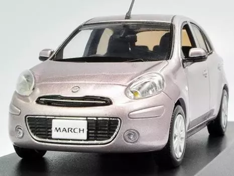 Jcollection Nissan March Pinkish Silver Готовый продукт 1/43