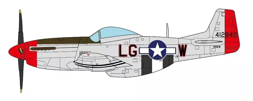 JCW Mustang Top Gun 2 2022 Completed Product ATC72008 1/72 P-51D