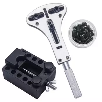 JCW Watch Three Point Opener Fixed Pedestal Compatible with Large Back Cover Screw Back Battery Tools, + Set, Watches, Removal, Opener, Replacement,