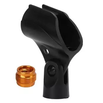 JD-12 Микрофонный зажим Пластиковый регулируемый беспроводной микрофонный держатель с адаптером для микрофонной стойки