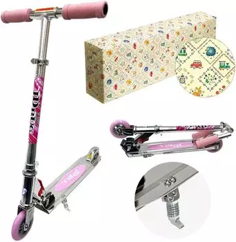 JDBUG Kickboard Limited Pastel Kick Skater Foot Year Рост Японский Руководство по эксплуатации Дети Подарок на день рождения Пастель Детский (MS-101A Цвет) розовый