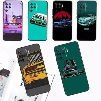 JDM аниме эстетический чехол для OPPO A79 A74 A94 A58 A78 A98 A5 A9 A53 A52 A72 A15 A17 A77 A16 A76 A96 A57S A54S OPPO A17
