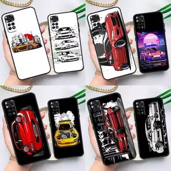 JDM Car RX7 MX5 Case For Xiaomi Redmi Note 8 9 10 11 12 Pro 8T 9S 10S 11S Redmi 12C 9C 9T 10A 10C Cover Redmi Note 8 Pro