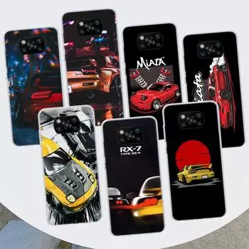 JDM Car RX7 MX5 Legends Phone Case For Xiaomi Poco X3 GT X4 NFC M4 Pro M3 M2 F3 F2 F1 Mi Note 10 A3 A2 Lite A1 CC9E Fundas Xiaomi Poco X3