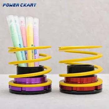 JDM креативный держатель для ручек из алюминиевого сплава V3, амортизатор, регулируемая по высоте, офисные украшения, модель автомобиля, окружающая культура фиолетовый