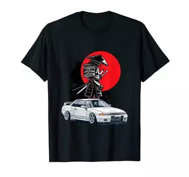 JDM Skyline R32 Тюнинг автомобилей Япония Самурай Дрифт Футболка