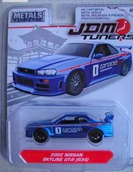 JDM TUNERS JADA Scale Blue 2002 Nissan Skyline 164 GT-R (Р34) синий