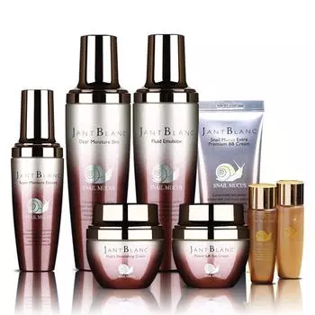 Jean Blanc Snail Snail Mucus Filtrate Женский базовый набор для ухода за кожей из 6 предметов, набор из 6 предметов, 1 штука