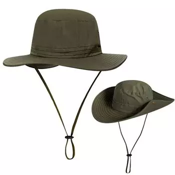 Jean Fisherman Hat Summer UV Protection Quick-Drying Sun Hat Sun-Shade Sun Protection Hat Men Women Fishing Alpine Cap Army Green