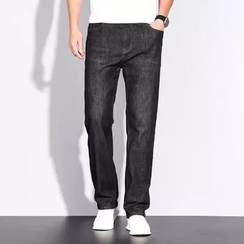 Jeans Men s High Waist Loose Light Business Small Straight Pants Twill Stretch Jeans 28