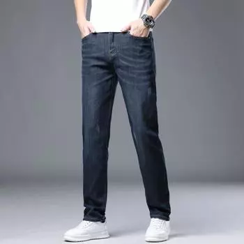 Jeans Men s Spring New Loose Straight Spring and Autumn Casual Long Trousers Men 28