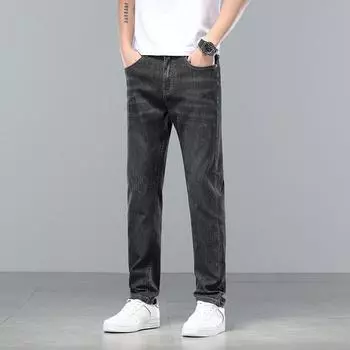 Jeans Men s Spring Thin Slim Straight Men s Stretch Casual Long Trousers Jeans 28