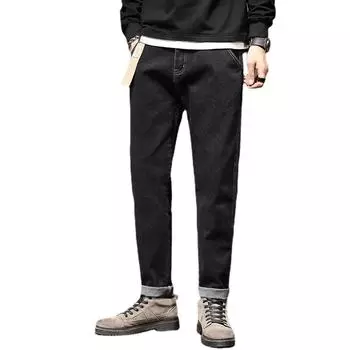 Джинсы мужские осенние прямые свободные повседневные брюки мужские весенние и осенние джинсовые брюки 28