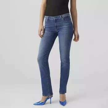 Женские темно-синие джинсы стрейч прямого кроя VERO MODA US 25 / 30 синий