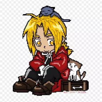 Эдвард Элрик Чиби Эдвард Элрик шрам гладить нашивки для одежды аппликации наклейки на одежду термочувствительные индивидуальные патчи