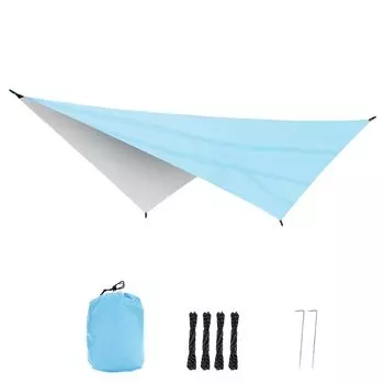 JEELAD брезентовый тент, водонепроницаемый брезентовый навес, солнцезащитный козырек, легкая компактная брезентовая палатка, походное снаряжение, сумка для хранения пикника в комплекте