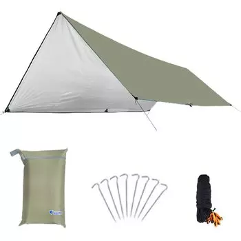 JEELAD Водонепроницаемая брезентовая палатка для кемпинга, брезентовая палатка, тент от солнца, легкий затемняющий тент для кемпинга на открытом воздухе