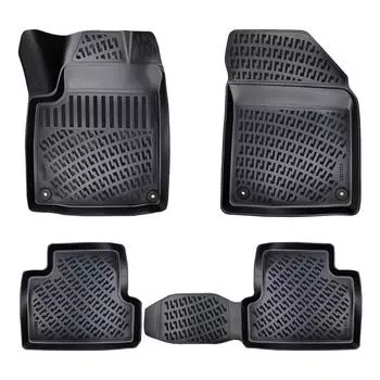 Jeep Cherokee KL (2014-2019) High-Quality and Durable Rubber Car Floor Mats - Odorless, Non-Slip, Long-Lasting