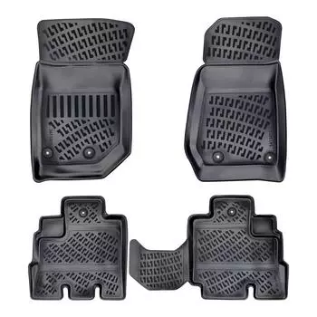 Jeep Wrangler JK (2006-2018) High-Quality and Durable Rubber Car Floor Mats - Odorless, Non-Slip, Long-Lasting