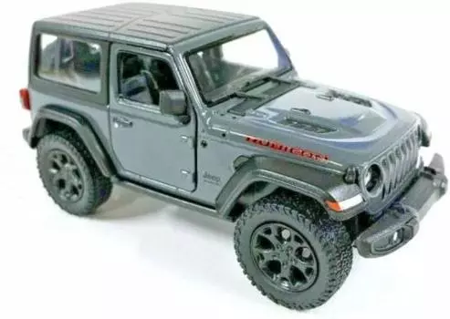 Jeep Wrangler Rubicon 2018 Gray Hardtop Compatible with Scale Diecast Model Car 1/34 серый