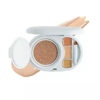 Эффект как финишная основа кушон тональная основа с консилером не рассыпается легко покрывается пятнами 18 экрю 3-цветный SPF50+ PA+++