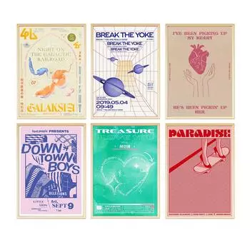 ЭФФЕКТ СОКРОВИЩА Визуальный Rock Currents Обложка альбома Искусство Шелковый постер Подарок Домашний декор Настенная картина для гостиной спальни 21x30cm No Framed