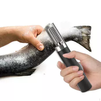 Эффективная электрическая рыбочистка: Быстрый и простой инструмент для очистки морепродуктов для домашних поваров чёрный